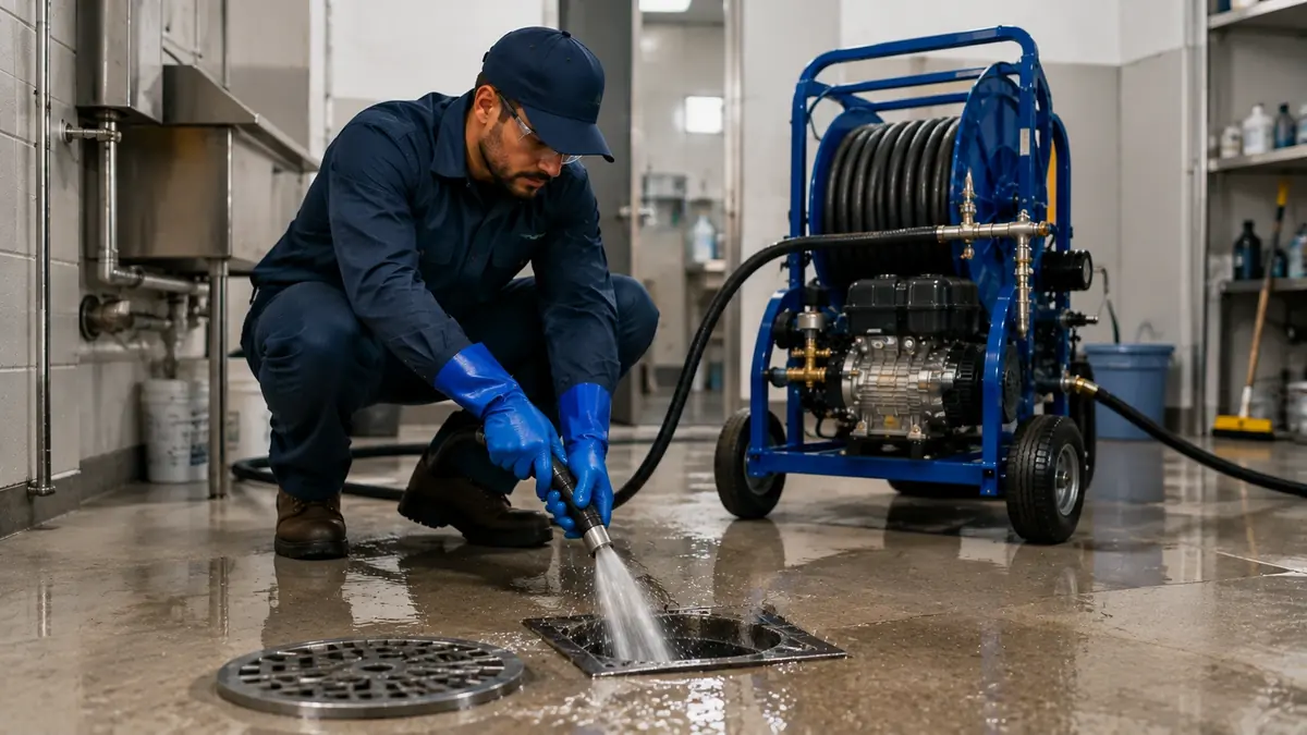 Floor Drain Hydro Jet Cleaning in Wofford Heights
